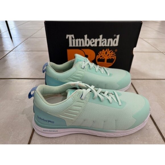 Timberland Pro Overdrive Composite Safety Toe Womens Size 9 Teal Green Blue Aqua - Picture 6 of 10